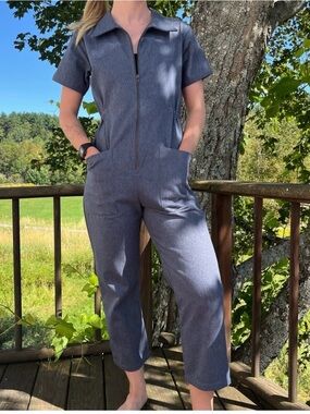 XS Noble Denim Blue Utility Suit